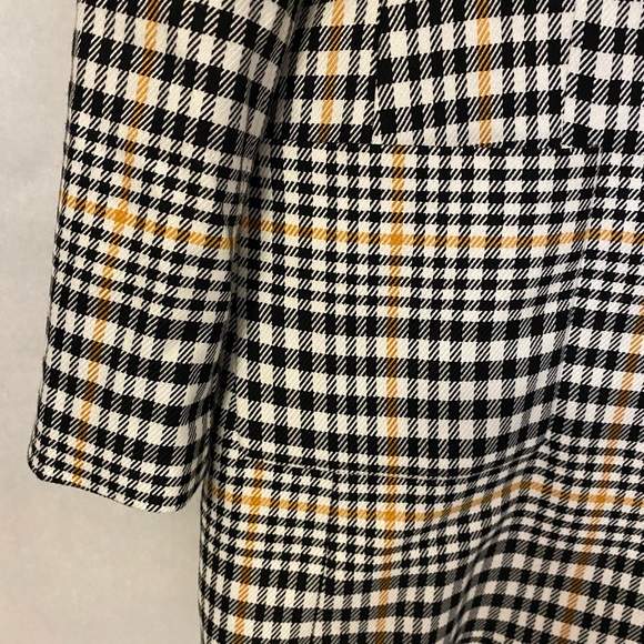Karl Lagerfeld Plaid Checkered Blazer Coat – Yellow • Black • White (NWOT) L - Picture 7 of 9